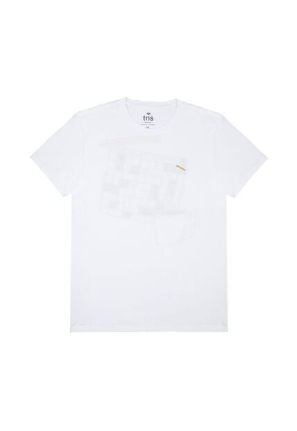 Tennis Camiseta Con Estampado En Frente Y Espalda Blanca Para Hombre