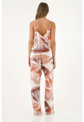 Pijama De Pantalón Estampada Para Mujer
