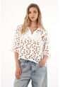Tennis Camisa Color Crudo Tejida Para Mujer de Tennis