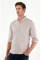 Tennis Camisa De Silueta Clásica Con Raqueta Bordada Gris Para Hombre de Tennis