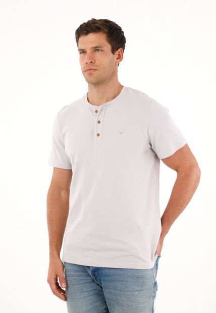 Camiseta Gris Manga Corta Para Hombre