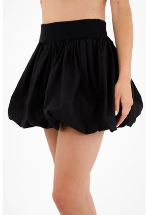 Falda Negra Englobada Para Mujer