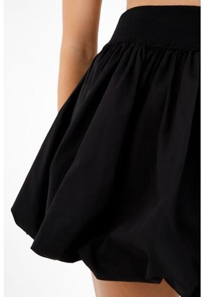 Falda Negra Englobada Para Mujer