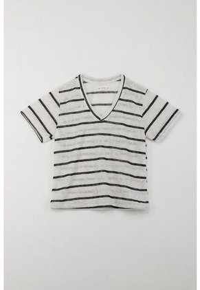 Tennis Camiseta Con Diseño Preteñido A Rayas Para Mujer