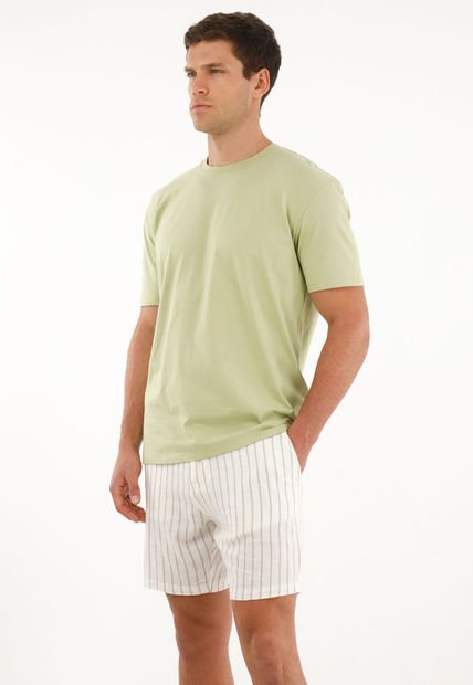 Camiseta Oversize Verde Manga Corta Para Hombre