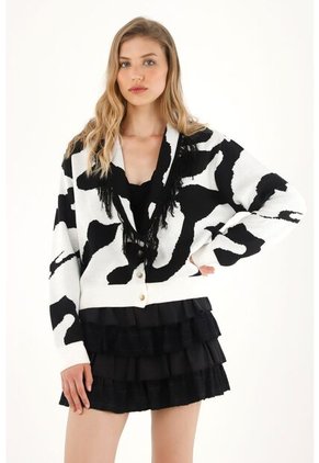 Tennis Buzo De Animal Print Con Flecos Para Mujer