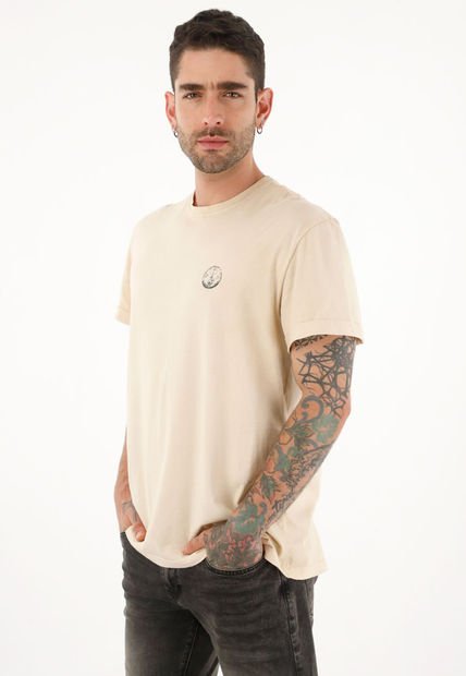 Camiseta Crudo Con Estampado Para Hombre