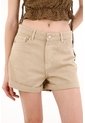 Tennis Short En Dril Tiro Alto Crudo Para Mujer de Tennis
