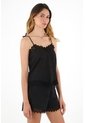 Tennis Camisa Negra De Tiras Ajustables Para Mujer de Tennis