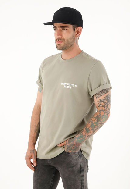 Camiseta Manga Corta Verde Para Hombre