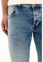 Tennis Jean Skinny Con Rotos Y Desgastes Azul Claro Para Hombre de Tennis