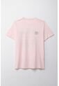 Camiseta Manga Corta Estampada Rosada Para Hombre de Tennis
