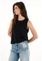 Tennis Camiseta Manga Sisa Negra Para Mujer de Tennis