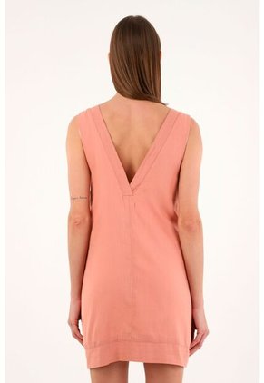 Tennis Vestido Naranja Corto Silueta Tipo A Para Mujer