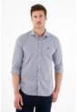 Camisa Cuello Francés Azul Para Hombre de Tennis