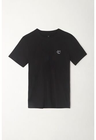 Tennis Camiseta Básica Con Mini Estampado Negra Para Hombre Tennis