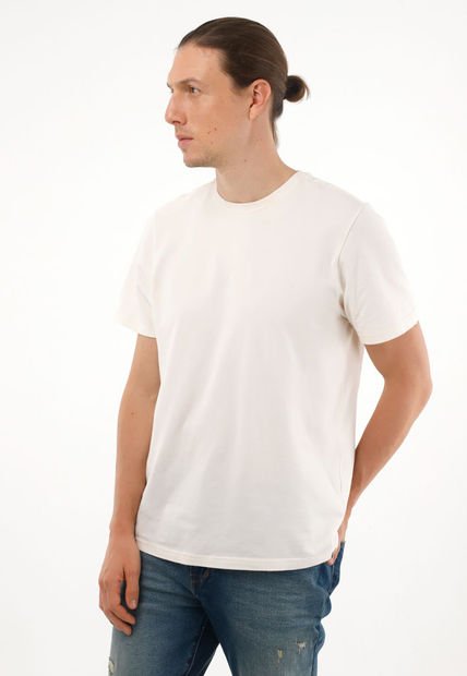 Camiseta Manga Corta Crudo Para Hombre
