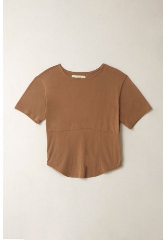 Tennis Camiseta Con Corte Tipo Corsé Café Para Mujer Tennis