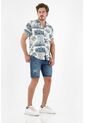 Camisa Estampada Tipo Bowling Para Hombre de Tennis