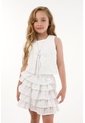 Chaleco En Ojalillo Blanco Para Niña de Tennis