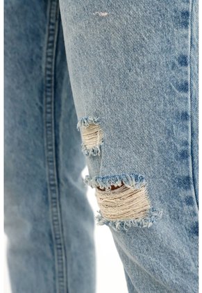 Tennis Jean Classic Con Rotos Azul Para Hombre