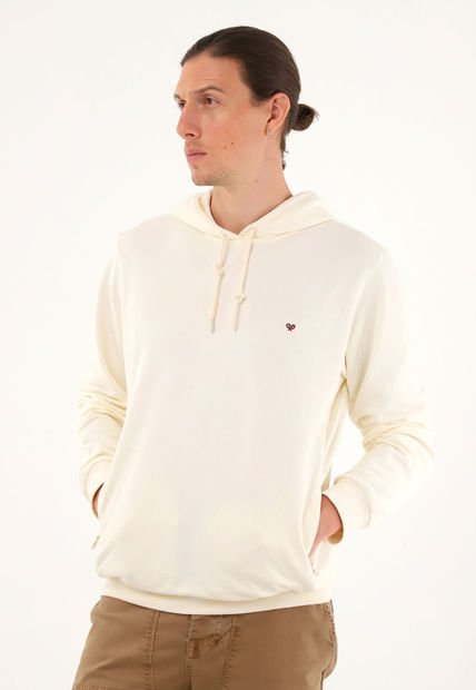 Buzo Tipo Hoodie Crudo Con Capucha Para Hombre