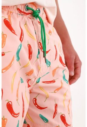 Pantaloneta Con Estampado De Chiles Para Hombre