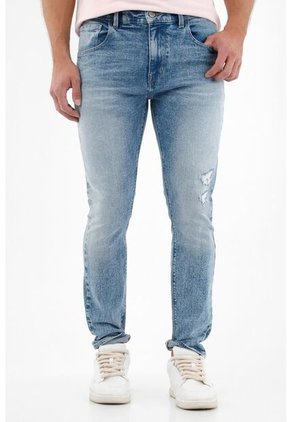 Tennis Jean Nudy Azul Con Rotos Recosidos Para Hombre