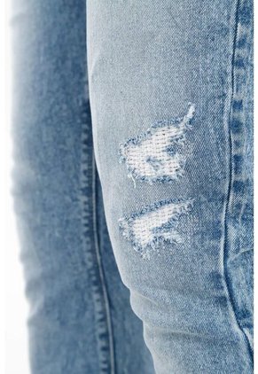 Tennis Jean Nudy Azul Con Rotos Recosidos Para Hombre