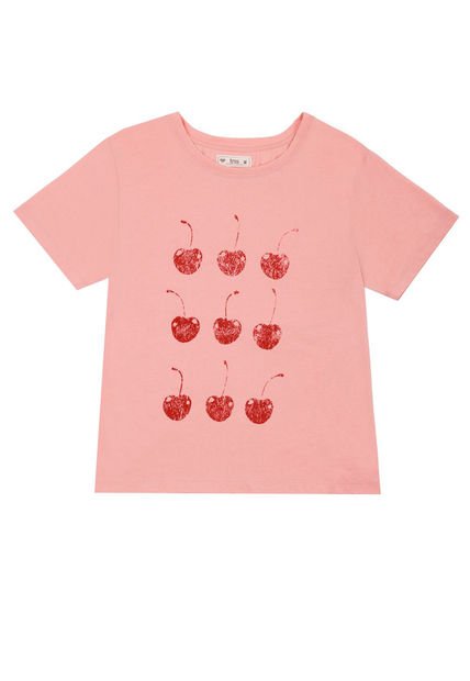 Camiseta Básica Rosada Para Mujer