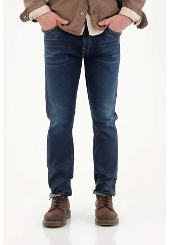 Tennis Jean Nudy Con Efecto Resinado Azul Para Hombre Tennis