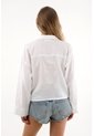 Tennis Camisa Blanca Manga Larga Con Escote 100% Lino Para Mujer de Tennis