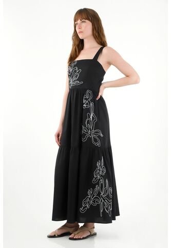 Tennis Vestido Amplio De Tiras Con Bordado Para Mujer Tennis