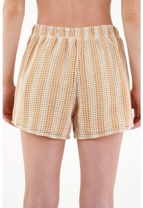 Bermuda Tejida Crudo Para Mujer