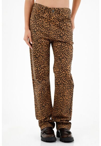 Pantalón De Animal Print Para Mujer