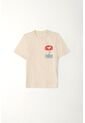 Camiseta Manga Corta Crudo Para Niño de Tennis