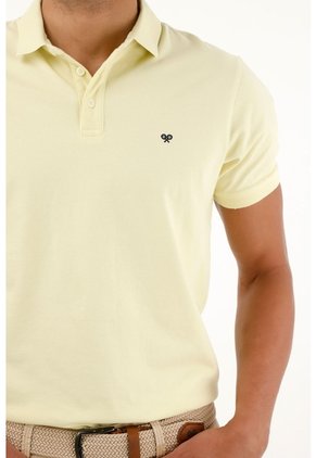 Tennis Polo Amarilla Licrada Para Hombre