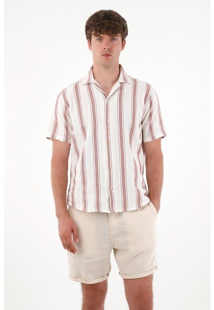 Tennis Camisa Con Diseño A Rayas Con Diseño Limpio Para Hombre