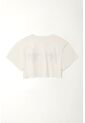 Camiseta Boxy Fit Estampada Crudo Para Mujer de Tennis