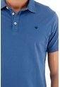 Tennis Polo Azul Lycra-Algodón Para Hombre de Tennis