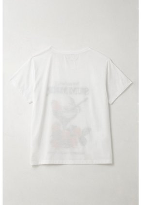 Tennis Camiseta Con Estampado Localizado Blanca De Silueta Amplia Para Mujer