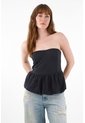 Tennis Camisa Strapless En Encaje Negra Para Mujer de Tennis