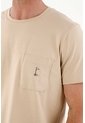 Tennis Camiseta Básica Con Bolsillo Y Estampado Café Para Hombre de Tennis