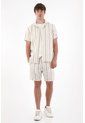 Tennis Camisa Tipo Bowling A Rayas De Acabado Suave Para Hombre Con Acabado Suave de Tennis