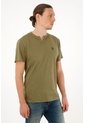 Camiseta Verde Con Abertura En V Para Hombre de Tennis