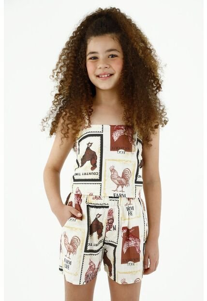 Camisa Para Niña De Tiras Estampada