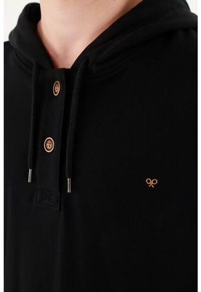 Buzo Con Capucha Negro Para Hombre