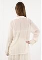 Tennis Camisa Manga Larga Con Transparencia Crudo Para Mujer de Tennis