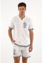 Tennis Camisa Manga Corta Con Estampado Localizado Crudo Para Hombre de Tennis