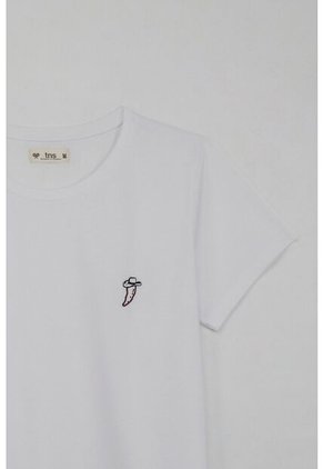 Tennis Camiseta Básica Estampada Blanca Para Mujer